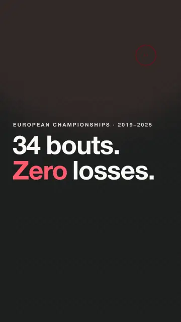 34 bouts. Zero losses.