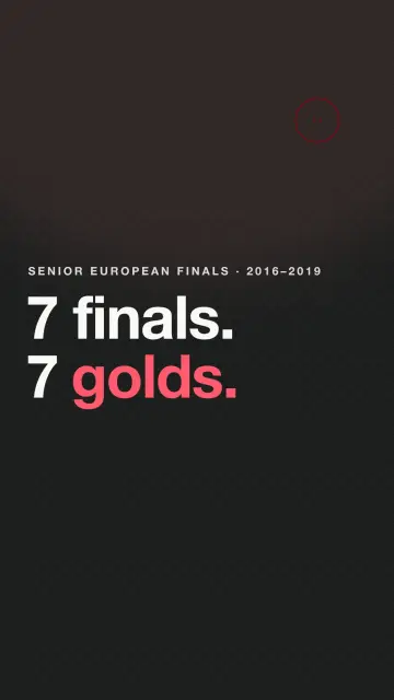 7 finals. 7 golds.